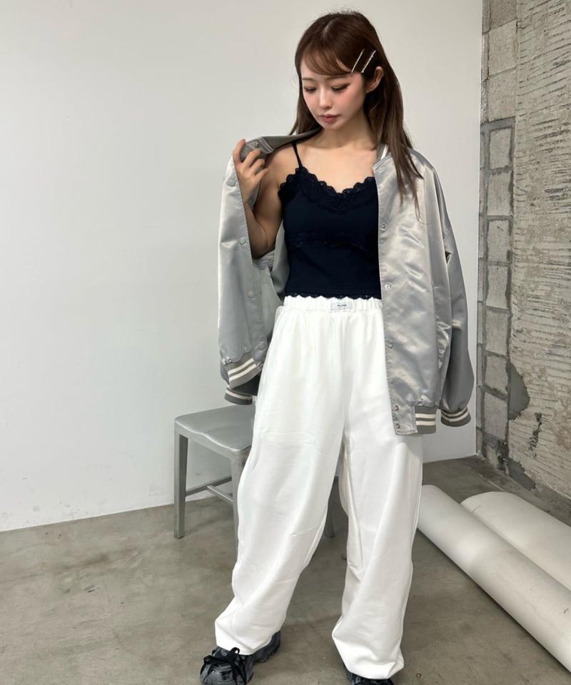 【着回し力抜群な万能アイテム/サイズ展開あり】パット付レースキャミ