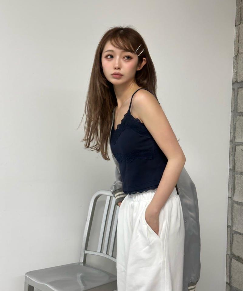 【着回し力抜群な万能アイテム/サイズ展開あり】パット付レースキャミ