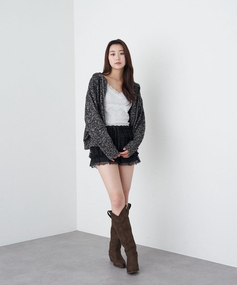 【着回し力抜群な万能アイテム/サイズ展開あり】パット付レースキャミ