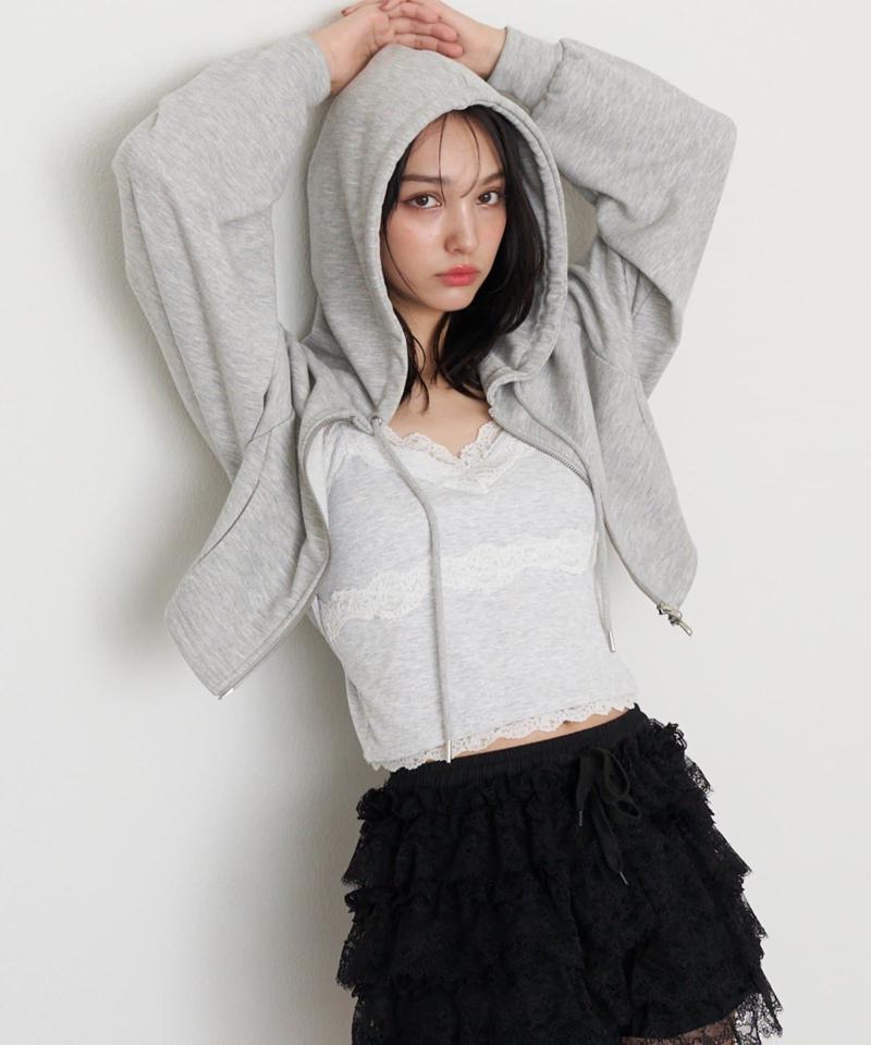 【着回し力抜群な万能アイテム/サイズ展開あり】パット付レースキャミ