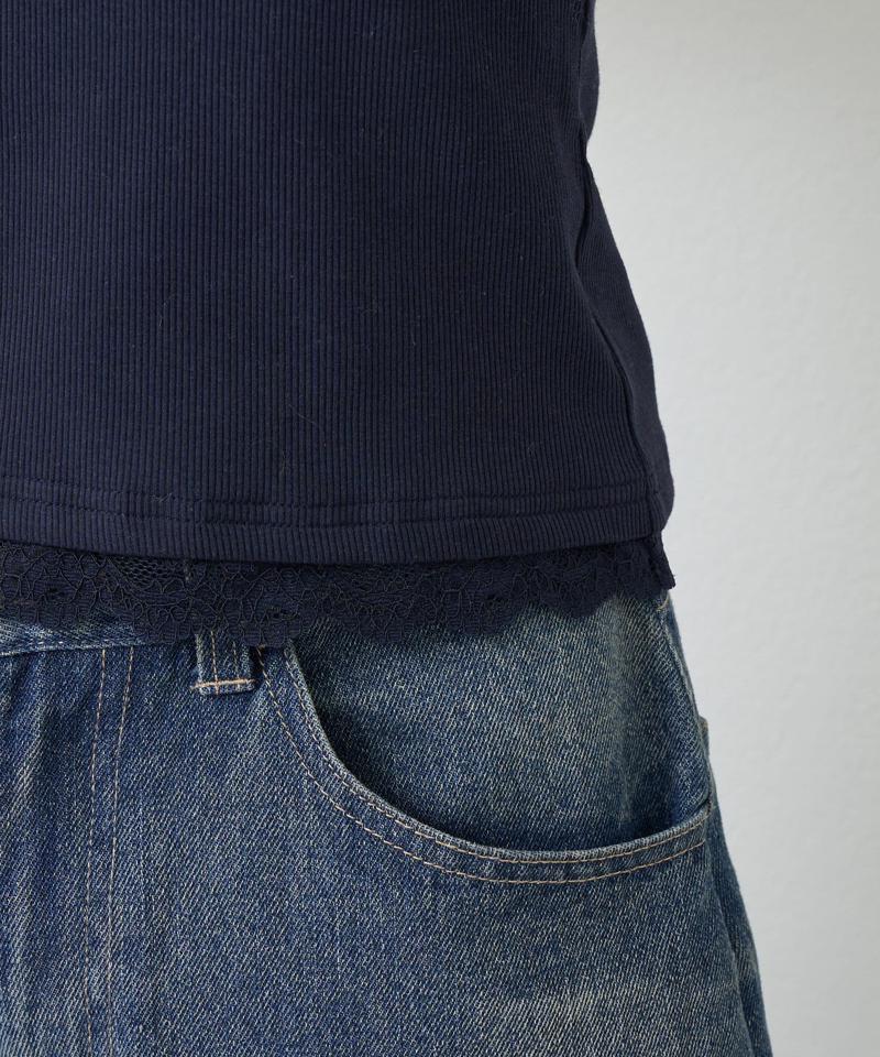 【着回し力抜群な万能アイテム/サイズ展開あり】パット付レースキャミ