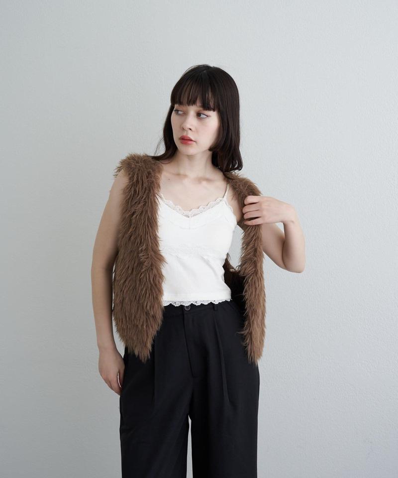 【着回し力抜群な万能アイテム/サイズ展開あり】パット付レースキャミ