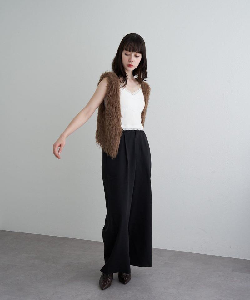 【着回し力抜群な万能アイテム/サイズ展開あり】パット付レースキャミ