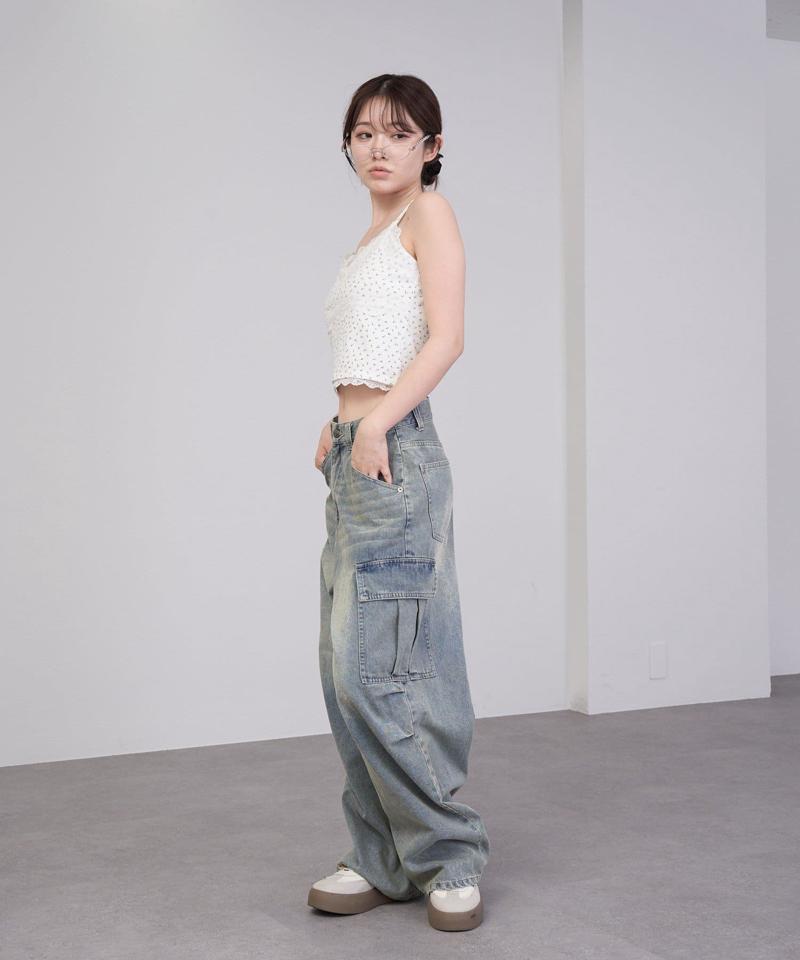 【着回し力抜群な万能アイテム/サイズ展開あり】パット付レースキャミ