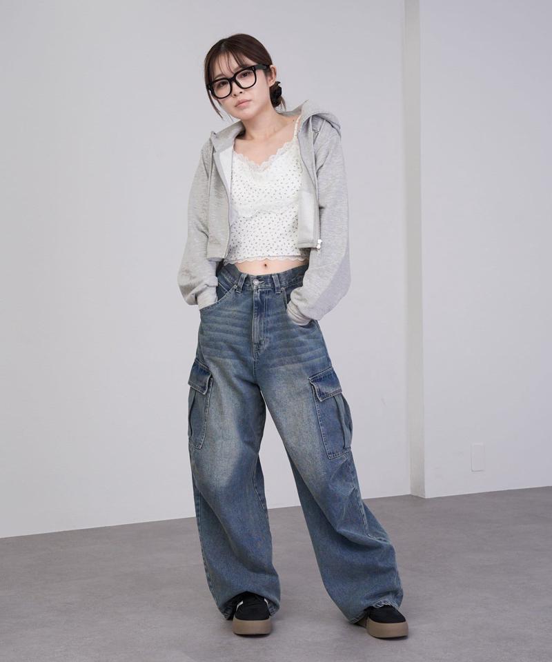 【着回し力抜群な万能アイテム/サイズ展開あり】パット付レースキャミ