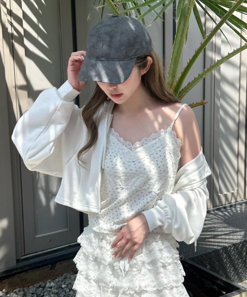 【着回し力抜群な万能アイテム/サイズ展開あり】パット付レースキャミ