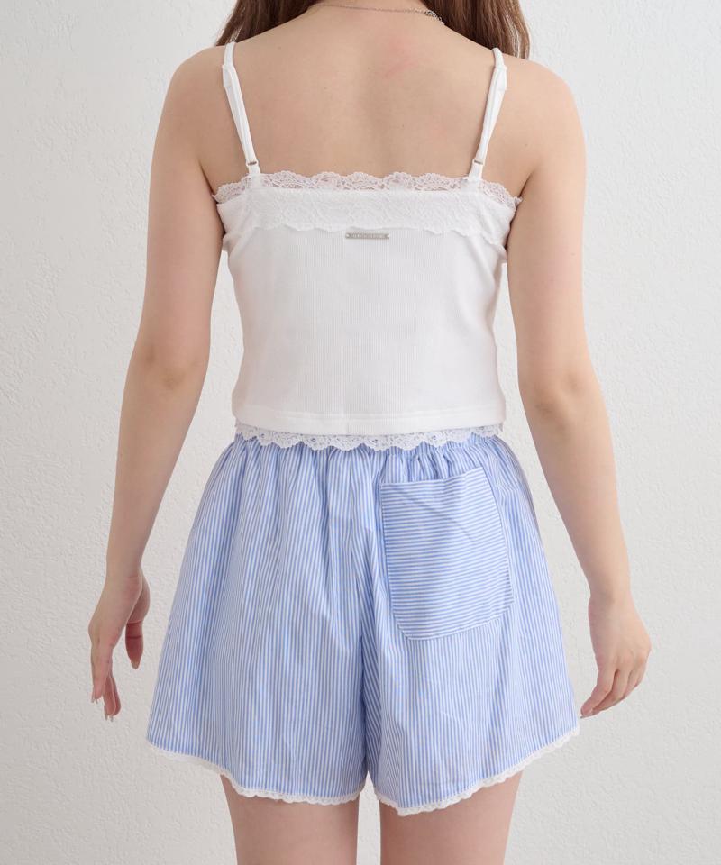 【着回し力抜群な万能アイテム/サイズ展開あり】パット付レースキャミ