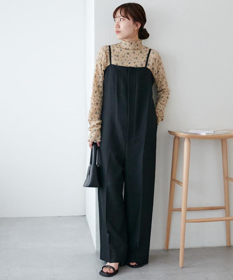 【WEB限定】小花柄ボトルネックプルオーバー