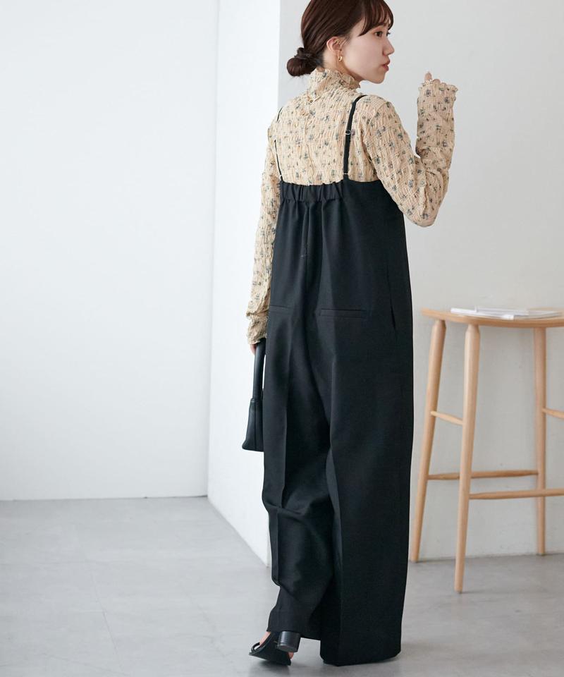 【WEB限定】小花柄ボトルネックプルオーバー