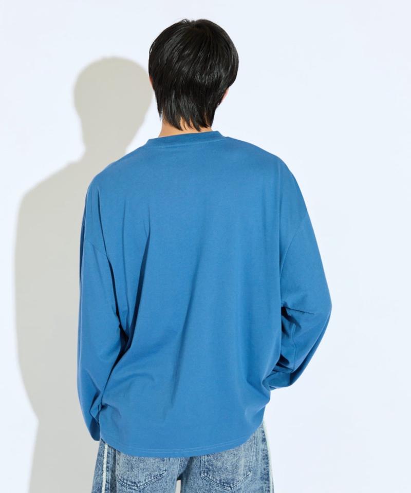 【Neucon/ニューコン】ロゴ刺繡フラップポケットリングデザインロンT