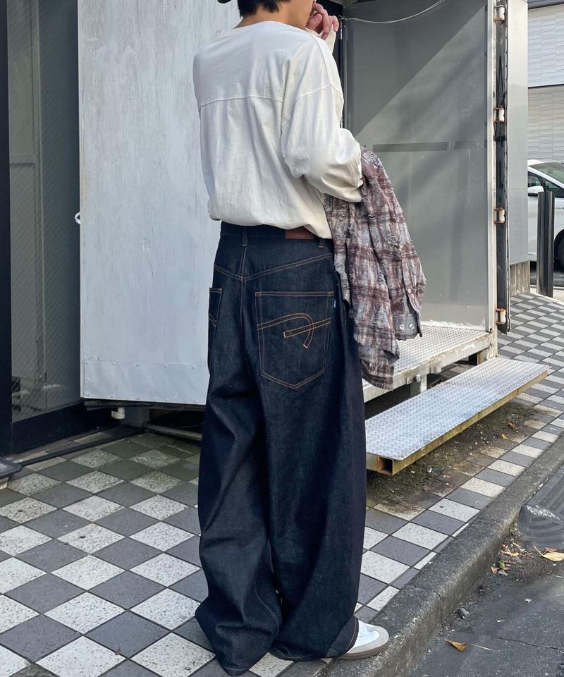 【cian denim/シアンデニム】バギーワイドデニム