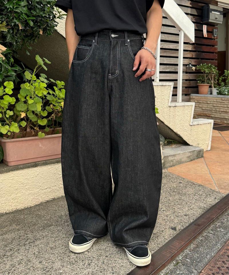 【cian denim/シアンデニム】バギーワイドデニム