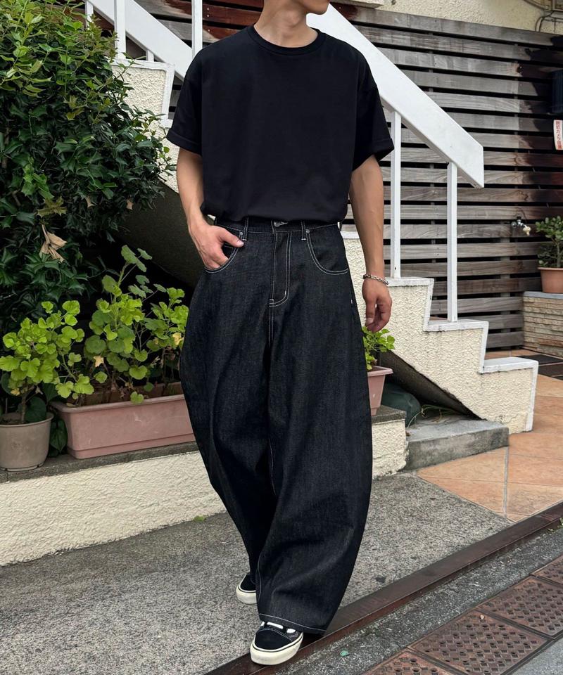 【cian denim/シアンデニム】バギーワイドデニム