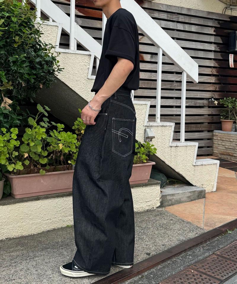 【cian denim/シアンデニム】バギーワイドデニム