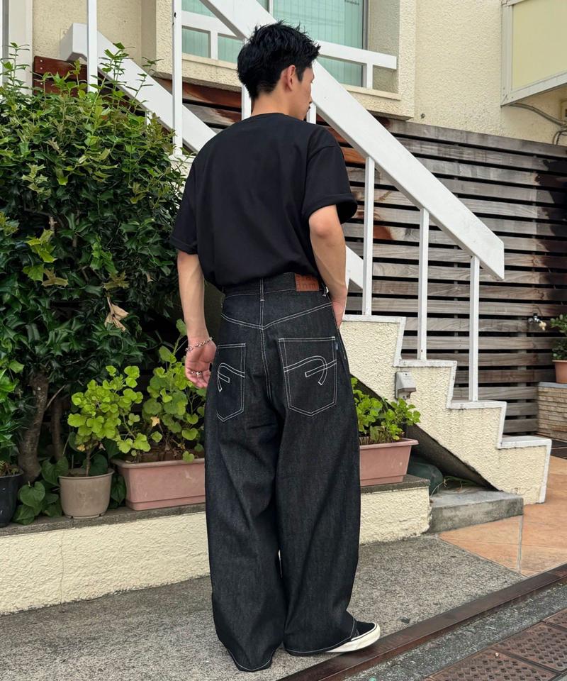 【cian denim/シアンデニム】バギーワイドデニム
