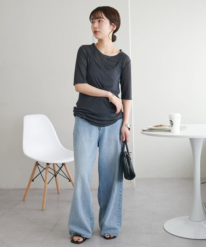 【WEB限定】シアーリブキャミセット