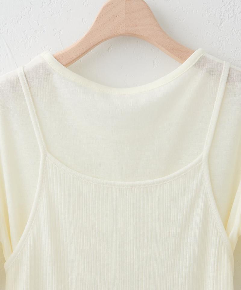 【WEB限定】シアーリブキャミセット