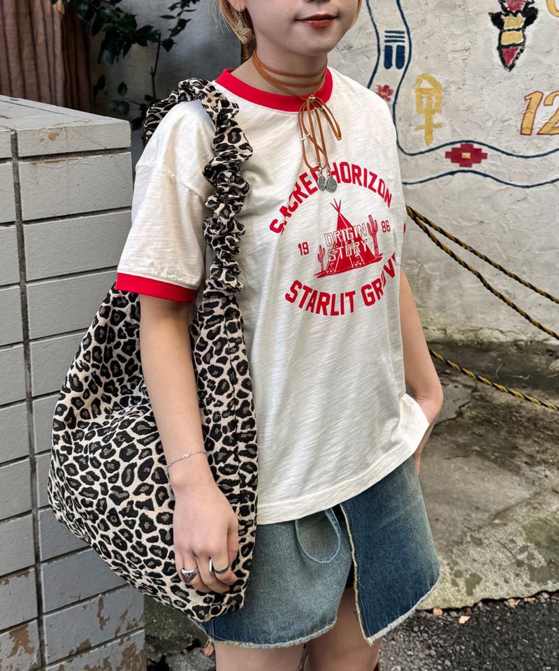 プリントリンガーロゴTシャツ