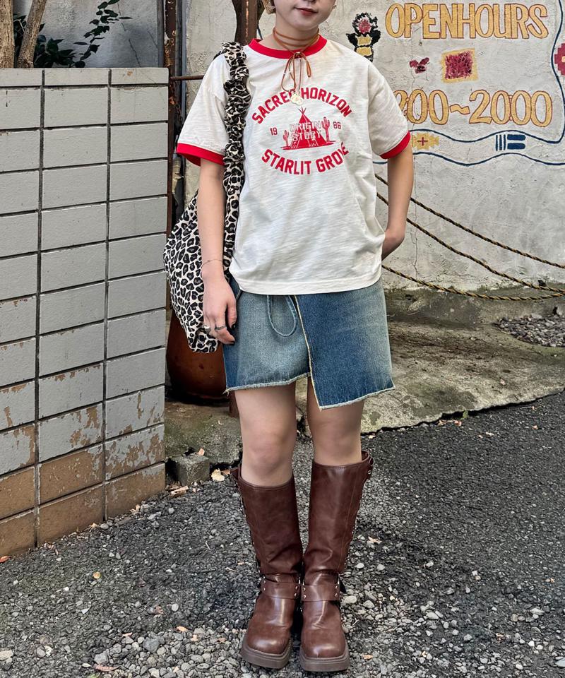 プリントリンガーロゴTシャツ