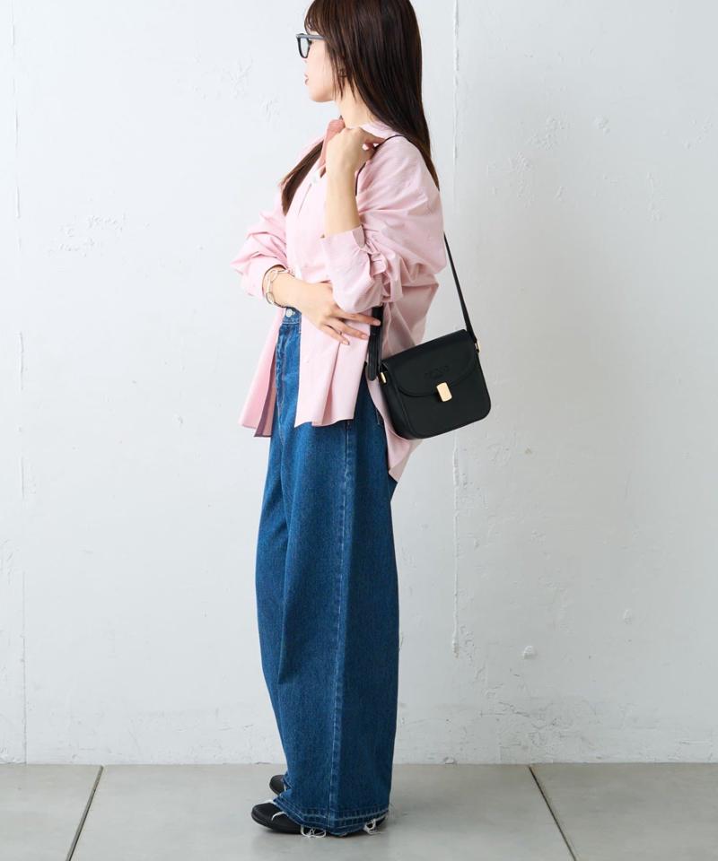 【しわになりにくい】ボリュームスリーブバンドカラーシャツ