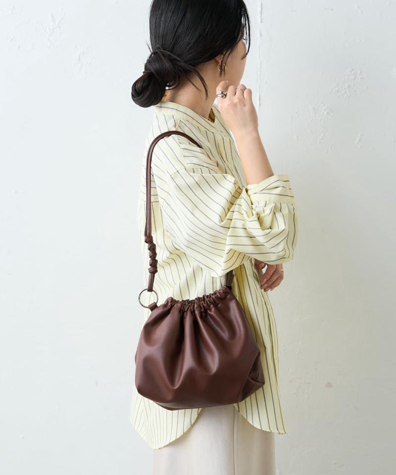 【しわになりにくい】ボリュームスリーブバンドカラーシャツ