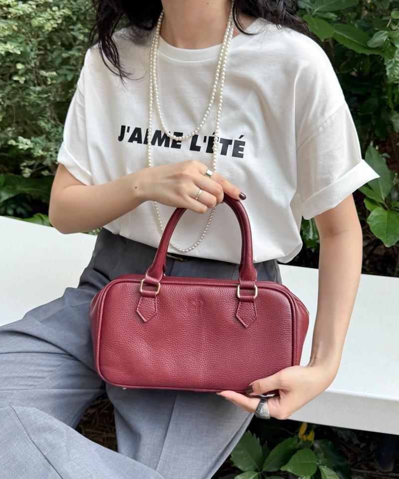 FR横長レザーボストンバッグ