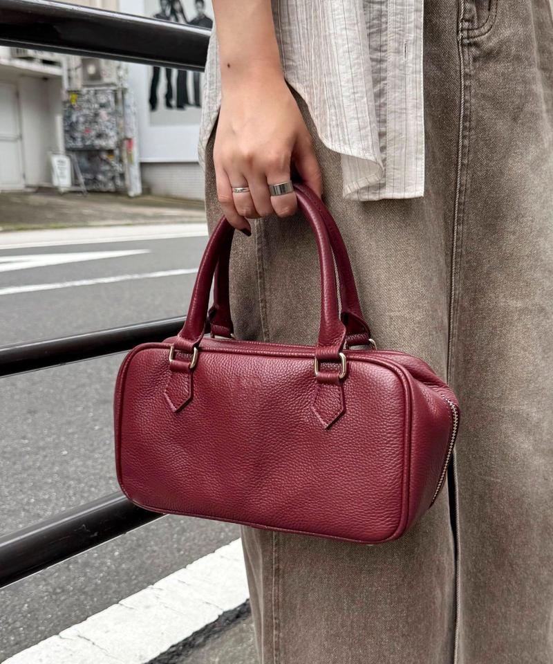 FR横長レザーボストンバッグ