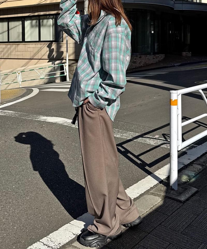 オンブレチェックシャツ