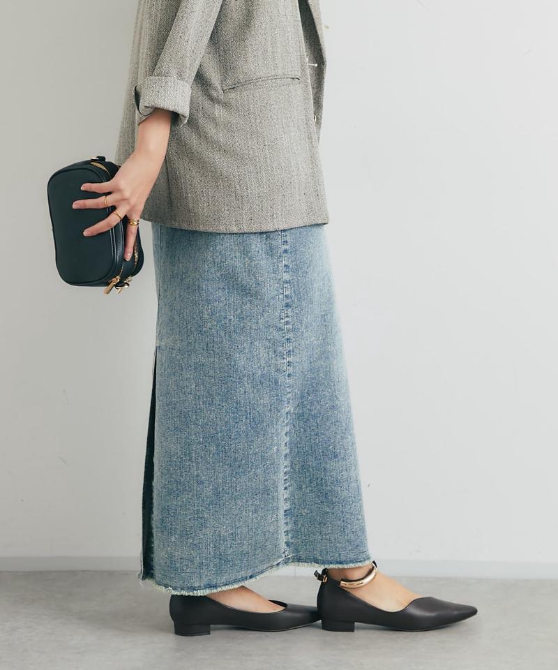 《低身長サイズ追加・オールシーズン着まわせる》デニムタイトスカート