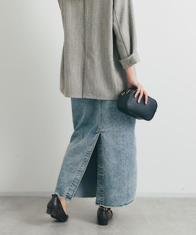 《低身長サイズ追加・オールシーズン着まわせる》デニムタイトスカート