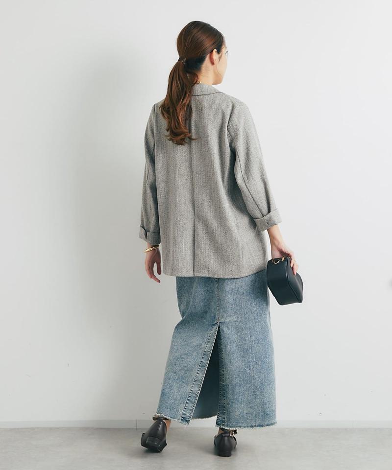 《低身長サイズ追加・オールシーズン着まわせる》デニムタイトスカート