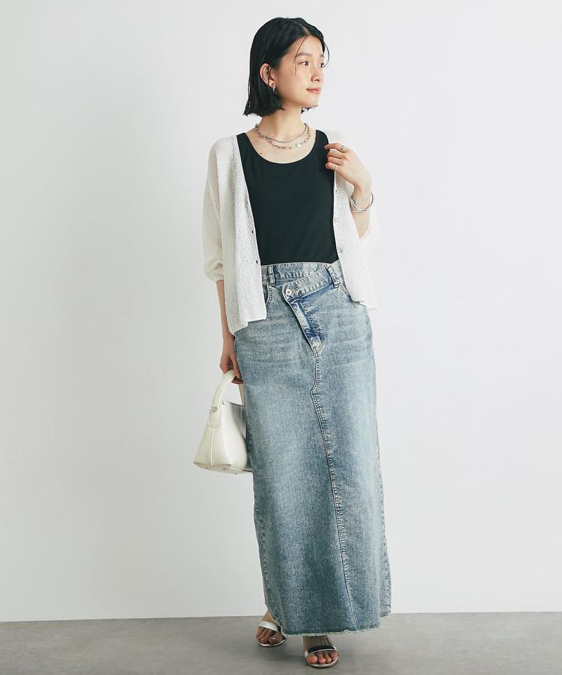 《低身長サイズ追加・オールシーズン着まわせる》デニムタイトスカート