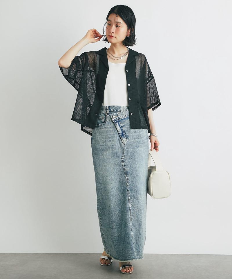 《低身長サイズ追加・オールシーズン着まわせる》デニムタイトスカート