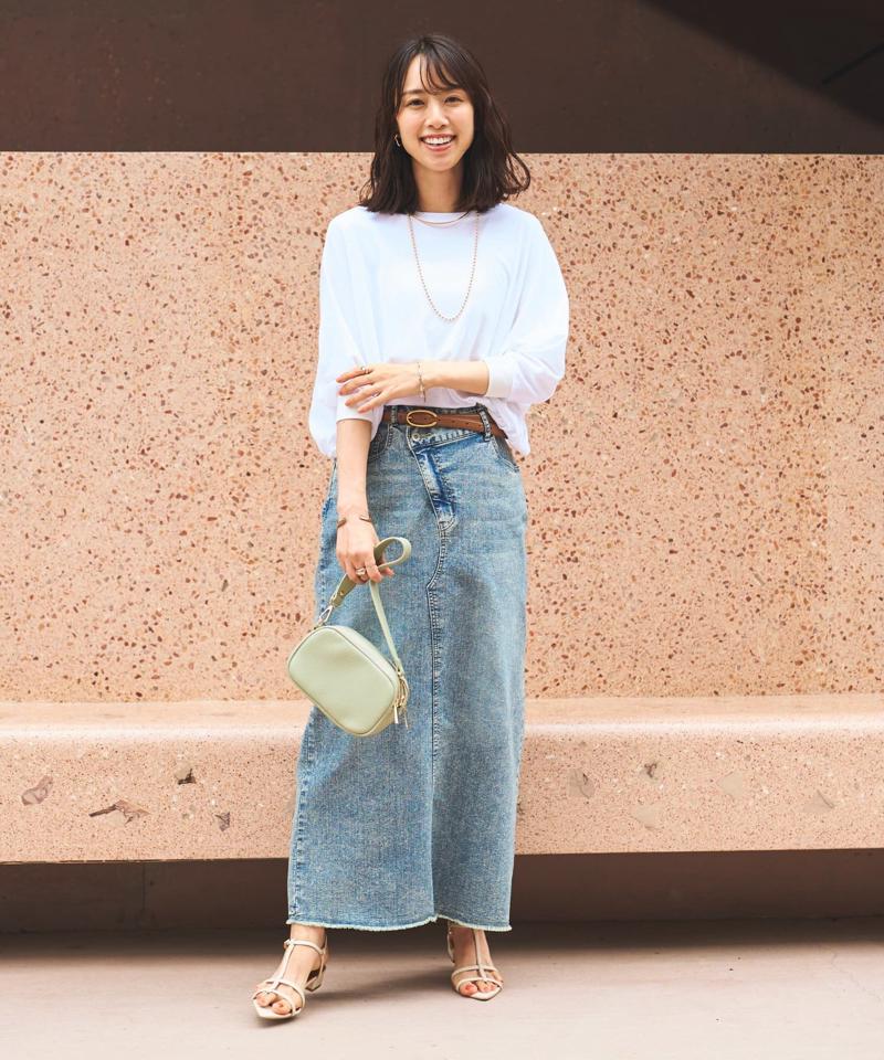 《低身長サイズ追加・オールシーズン着まわせる》デニムタイトスカート