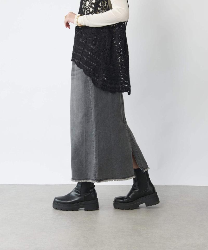 《低身長サイズ追加・オールシーズン着まわせる》デニムタイトスカート