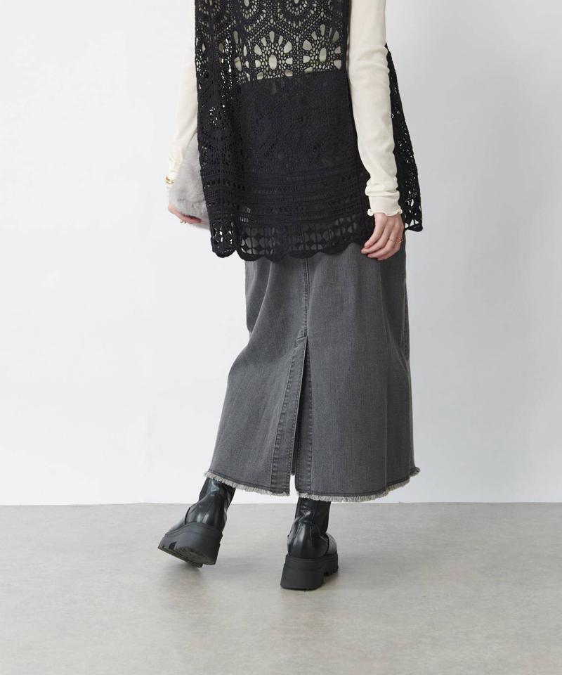 《低身長サイズ追加・オールシーズン着まわせる》デニムタイトスカート