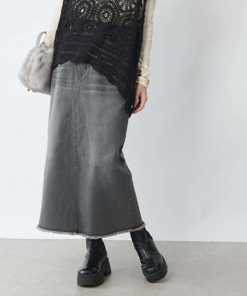 《低身長サイズ追加・オールシーズン着まわせる》デニムタイトスカート