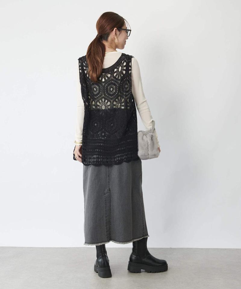 《低身長サイズ追加・オールシーズン着まわせる》デニムタイトスカート