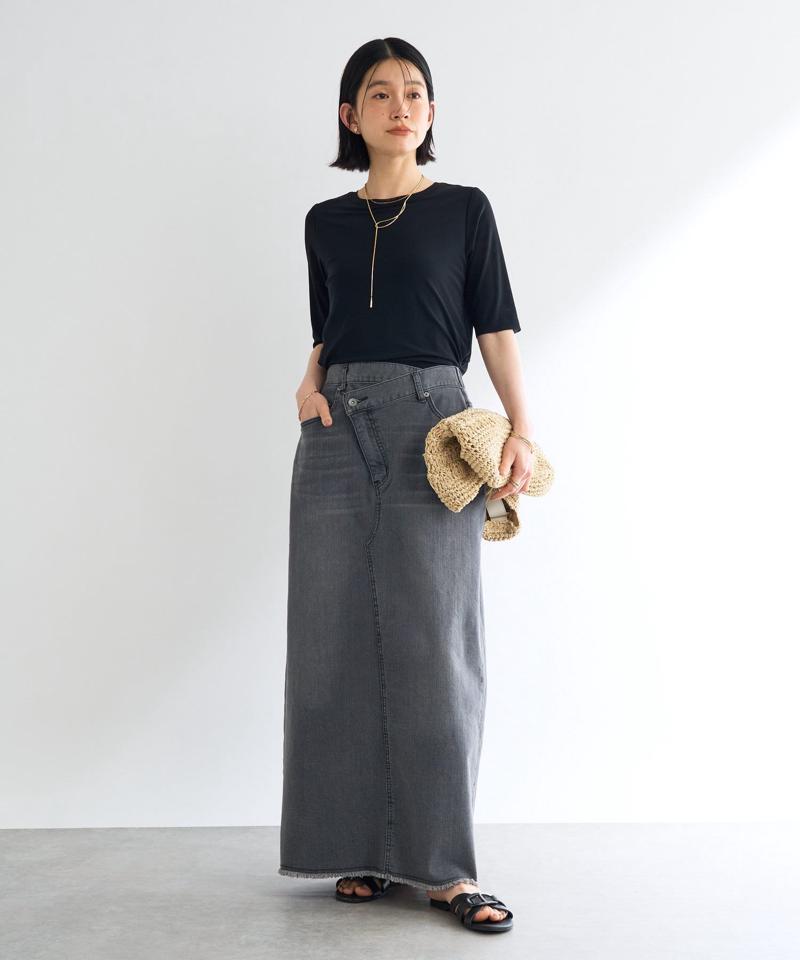 《低身長サイズ追加・オールシーズン着まわせる》デニムタイトスカート