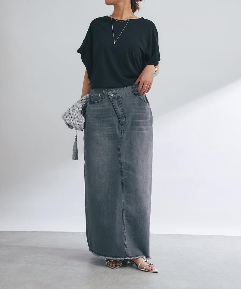 《低身長サイズ追加・オールシーズン着まわせる》デニムタイトスカート