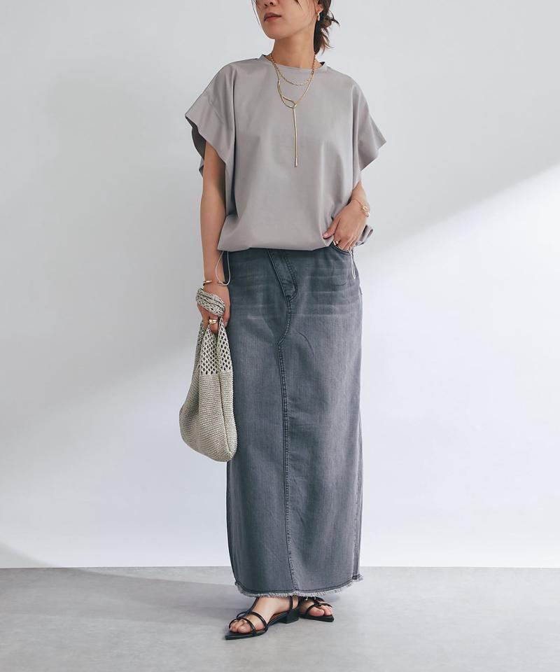 《低身長サイズ追加・オールシーズン着まわせる》デニムタイトスカート