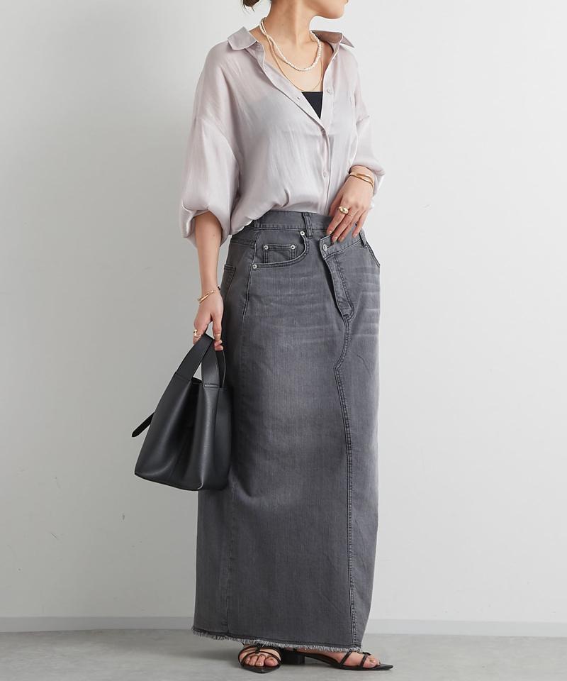 《低身長サイズ追加・オールシーズン着まわせる》デニムタイトスカート