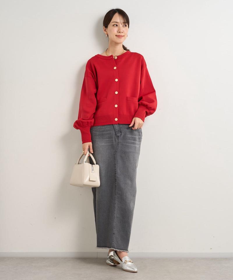 《低身長サイズ追加・オールシーズン着まわせる》デニムタイトスカート