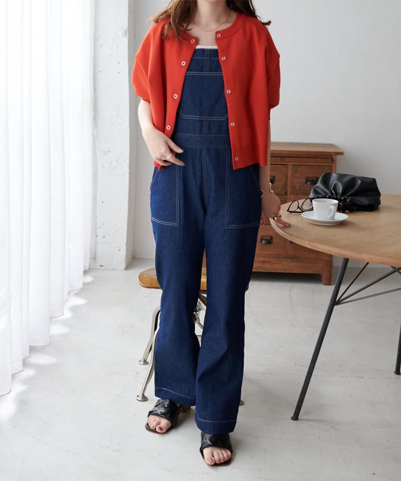 【新色追加/夏の羽織に♪】ライトスポンディッシュ半袖カーディガン《WEB限定》