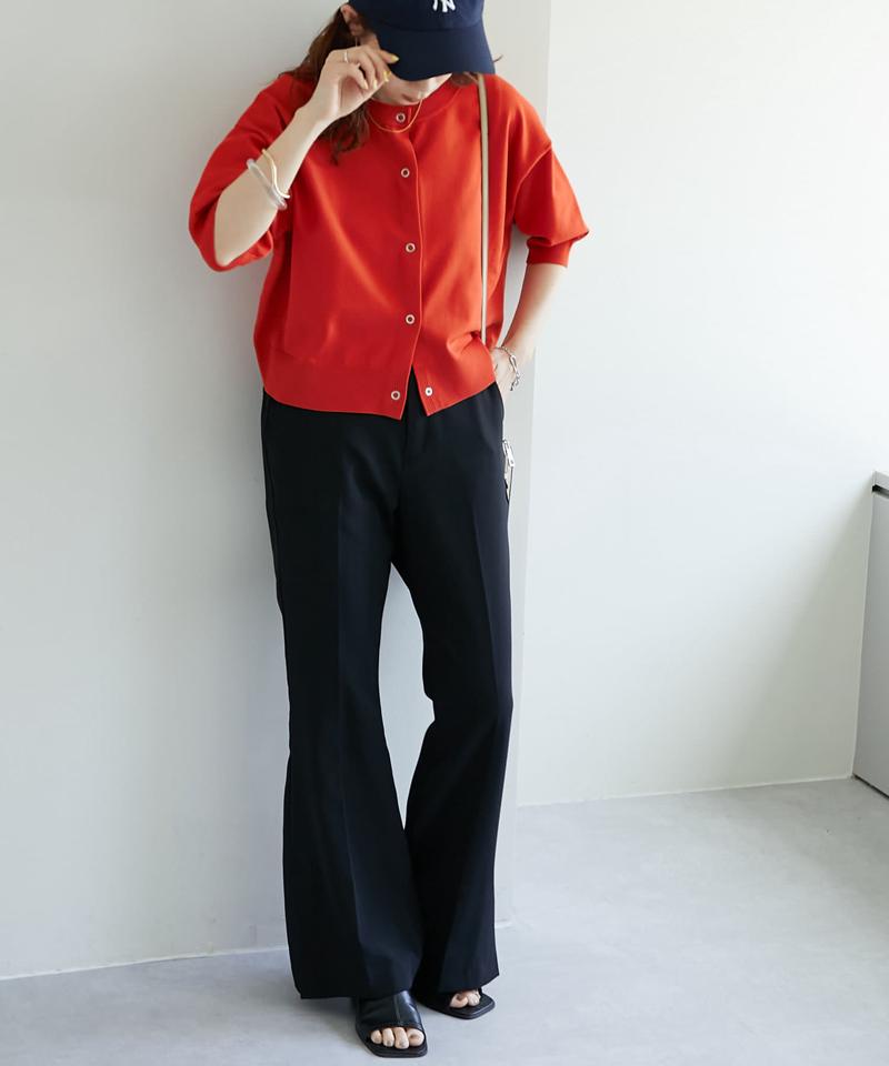 【新色追加/夏の羽織に♪】ライトスポンディッシュ半袖カーディガン《WEB限定》