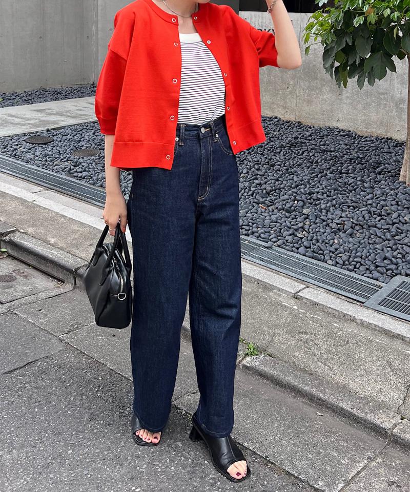 【新色追加/夏の羽織に♪】ライトスポンディッシュ半袖カーディガン《WEB限定》