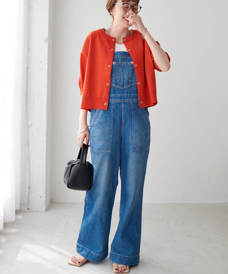 【新色追加/夏の羽織に♪】ライトスポンディッシュ半袖カーディガン《WEB限定》