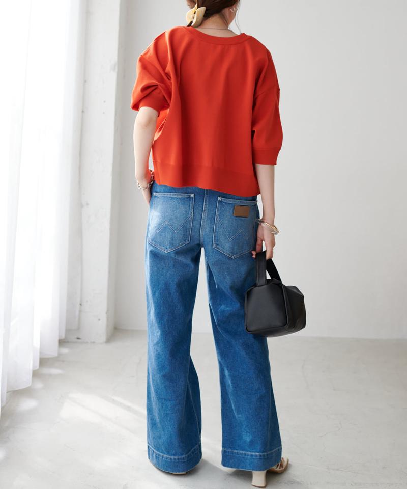 【新色追加/夏の羽織に♪】ライトスポンディッシュ半袖カーディガン《WEB限定》