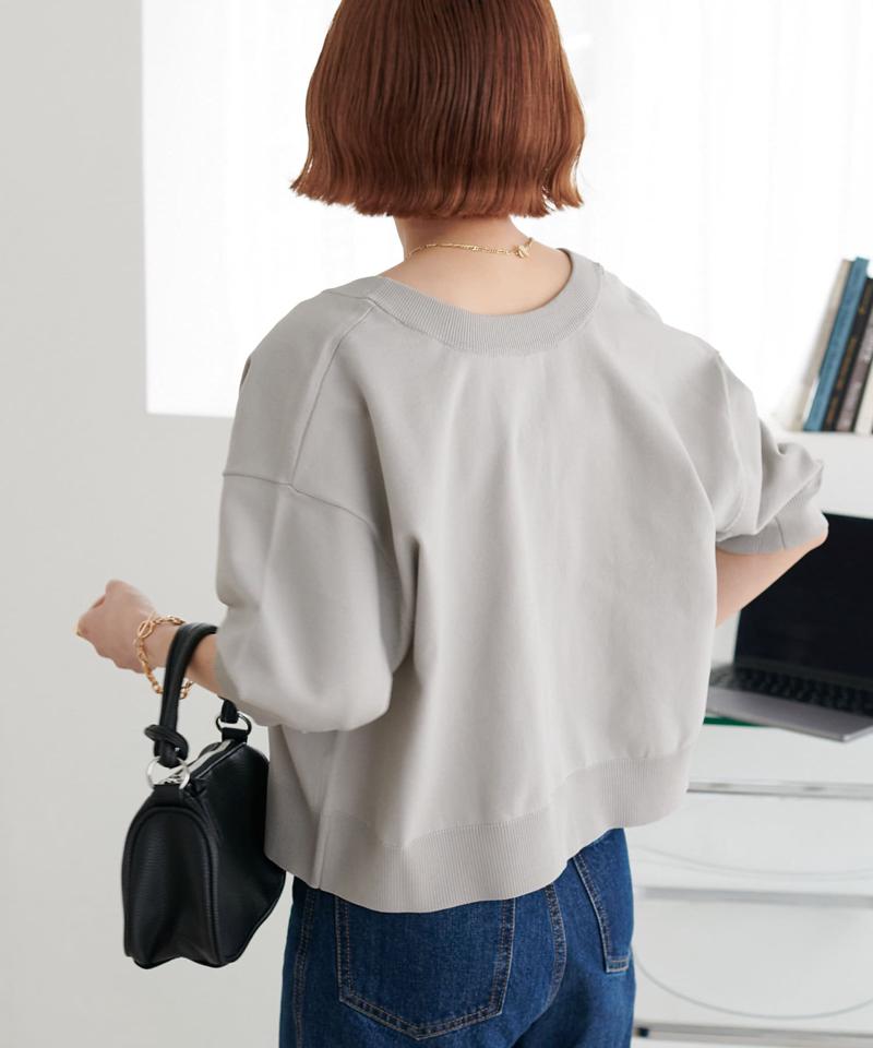 【新色追加/夏の羽織に♪】ライトスポンディッシュ半袖カーディガン《WEB限定》