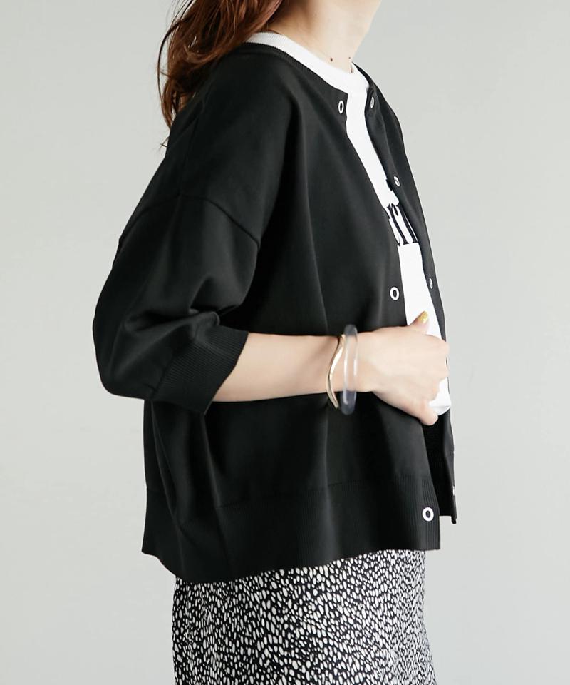 【新色追加/夏の羽織に♪】ライトスポンディッシュ半袖カーディガン《WEB限定》